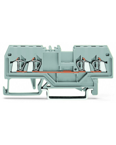 4-conductor through terminal block; 1.5 mm²; center marking; for DIN-rail 35 x 15 and 35 x 7.5; CAGE CLAMP®; 1,50 mm²; orange