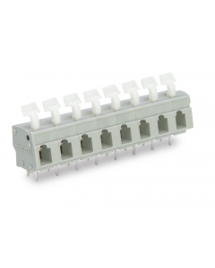 PCB terminal block; push-button; 2.5 mm²; Pin spacing 7.5/7.62 mm; 6-pole; CAGE CLAMP®; commoning option; 2,50 mm²; gray