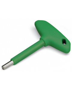 Allen wrench; with a partially insulated shaft; green