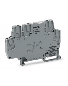 Optocoupler module; Nominal input voltage: 24 VDC; Output voltage range: 0 … 24 VDC; Limiting continuous current: 0.1 A; Path; Module width: 6 mm; gray
