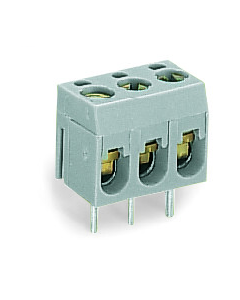 PCB terminal block; 2.5 mm²; Pin spacing 5 mm; 3-pole; 2,50 mm²; gray