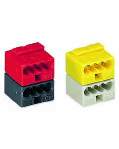 4-conductor modular PCB connector; for individual solder pins; for KNX; 0.8 mm Ø; Pin spacing 5.75 mm; 2-pole; light gray/yellow