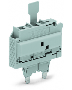 Fuse plug with pull-tab; for miniature metric fuse 1/4" x 11/4"; with indicator lamp; 12 - 30 V; 10.4 mm wide