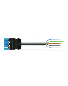 pre-assembled connecting cable; B2ca; Plug/open-ended; 5-pole; Cod. I; H05Z1Z1-F 5G 2.5 mm²; 7 m; 2,50 mm²; blue