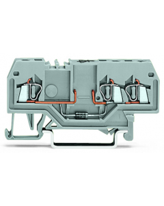 Component terminal block; 3-conductor; with diode 1N4007; anode, left side; for DIN-rail 35 x 15 and 35 x 7.5; 1.5 mm²; CAGE CLAMP®; 1,50 mm²; gray