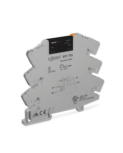 Solid-state relay module; Nominal input voltage: 24 VDC; Output voltage range: 0 … 48 VDC; Limiting continuous current: 0.1 A; Yellow status indicator; Module width: 6 mm; gray